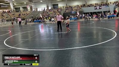 75 lbs Quarterfinal - Finn Scantland, Cookeville Wrestling Club vs Linwood Ball, Iron Knights