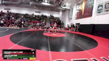 125 lbs Semifinal - Michaela Van`t Land, Coronado vs Logan Balmer, Arvada West