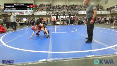 73 lbs Quarterfinal - Cash Bayer, Broken Arrow Wrestling Club vs LEBRAE JONES, HURRICANE WRESTLING ACADEMY