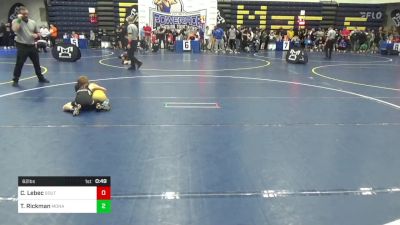 62 lbs Round Of 16 - Cole Lebec, South Hills W.A. vs Ty Rickman, Monarch Youth