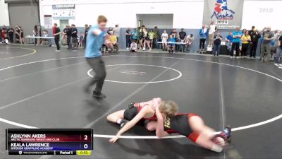 100 lbs Round 2 - Keala Lawrence, Interior Grappling Academy vs Ashlynn Akers, Arctic Warriors Wrestling Club