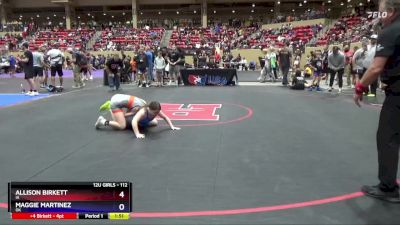 112 lbs Round 1 - Maggie Martinez, OK vs Allison Birkett, IA