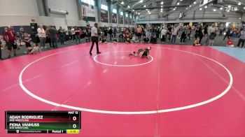 52 lbs Champ. Round 1 - Fiona VanHuss, NTX Wrestling vs Adam Rodriguez, Rise Wrestling