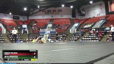 112 lbs Semifinal - Seth Mendoza, Mt. Carmel High School vs Orion Wilson, Dakota