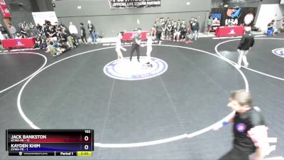 102 lbs Round 5 (10 Team) - Jack Bankston, KCWA-FR vs Kayden Khim, CVWA-FR