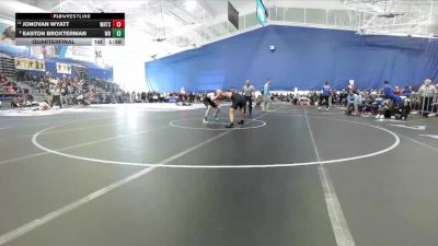 144 lbs Quarterfinal - Easton Broxterman, Washburn Rural vs Jonovan Wyatt, Wichita Heights