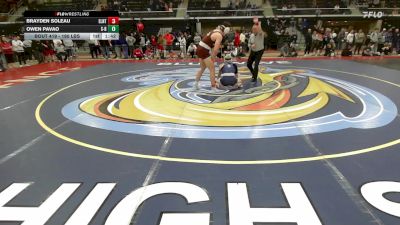 190 lbs Quarterfinal - Brayden Soleau, East Lyme/Norwich Tech vs Owen Pavao, Somerset Berkley