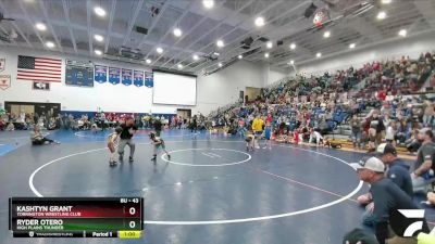 43 lbs Quarterfinal - Ryder Otero, High Plains Thunder vs Kashtyn Grant, Torrington Wrestling Club