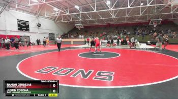 197 lbs Cons. Round 4 - Ramon Cendejas, Bakersfield College vs Justin Corona, East Los Angeles College