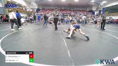 73 lbs Consi Of 8 #2 - Crew Vandersee, Weatherford Youth Wrestling vs Waylon Barnes, Harrah Little League Wrestling