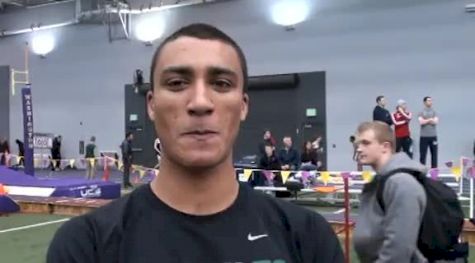 Ashton Eaton after shot and HJ at the 2012 Flotrack Husky Classic
