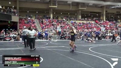 130 lbs Champ. Round 1 - Oakley Rich, Dodge City Wrestling Academy vs Giddeon Willett, Jeff West Wrestling Club