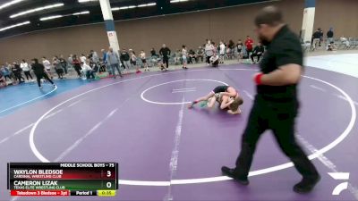 75 lbs Round 5 - Cameron Lizak, Texas Elite Wrestling Club vs Waylon Bledsoe, Cardinal Wrestling Club