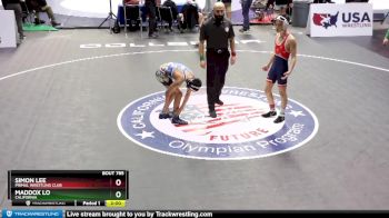 100 lbs Quarterfinal - Maddox Lo, California vs Simon Lee, Primal Wrestling Club