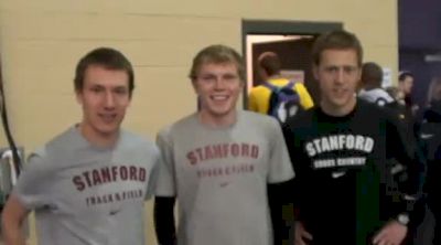 Kevin Hanvel, Jake Riley, and Brendan Gregg of Stanford reflect on the 5k at the 2012 Flotrack Husky Classic