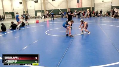 96 lbs Round 2 (8 Team) - Layton Fries, G.I. Grapplers vs Gabriel Ayres, Kearney Matcats - Blue