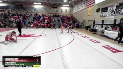 92 lbs Semifinal - Kellen Frost, Team Aggression Wrestling Club vs Kai Button, Whatcom Wrestling Academy