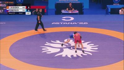57 kg Qualif. - Vladimir Egorov, Macedonia vs Abubakar Mutaliev, Russia