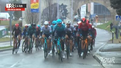 Final 3K: Julian Alaphilippe Crashes On Wet Roads, 2021 Tour De La Provence Stage 2