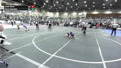 52 lbs Consi Of 8 #2 - Suho Kwak, Salem Elite vs Felix Sanchez, Willows Wrestling