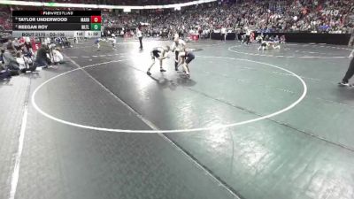 D3-106 lbs Semifinal - Taylor Underwood, Marathon vs Reegan Roy, Wabeno/Laona/Three Lakes