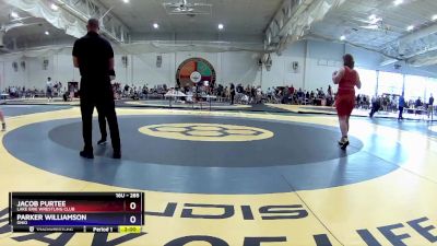 285 lbs Round 1 - Jacob Purtee, Lake Erie Wrestling Club vs Parker Williamson, Ohio