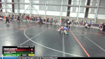 76-78 lbs Round 3 - Riggin Roberts, Bighorn Wrestling vs Kassidy Davis, Mat Demon WC