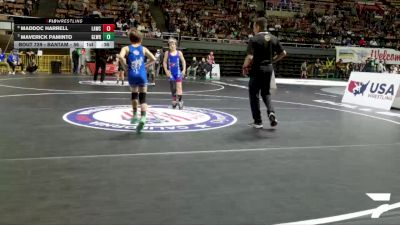 Intermediate Boys - 71 lbs Cons. Semis - Ryan Hotchkiss vs Josiah Kim, RBWC (Rancho Bernardo Wrestling Club)