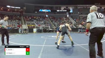 145 lbs Quarterfinal - Bradley Owen, Jeffersonville vs Alex Smith, Heritage Hills