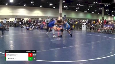 220 lbs Round 2 (6 Team) - Carson Krzeszak, Michigan vs Tod Mancini, Youth Impact Center