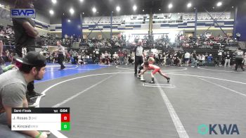 45 lbs Semifinal - Josiah Rosas 3, OKC Saints Wrestling vs Knox Kincaid, Grover Rains Wrestling Club