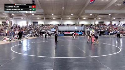 Girls 152 lbs Quarterfinal - Nora Pena-Corona, Clarksville High School vs Sawyer Ward, Science Hill High School