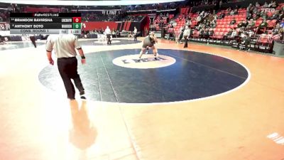 3A 285 lbs Cons. Round 1 - Brandon Bavirsha, New Lenox (Lincoln-Way West) vs Anthony Soto, Gurnee (Warren)