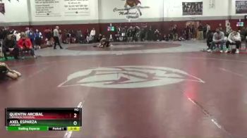 132 lbs Quarterfinal - Quentin Arcibal, Cimarron Memorial vs Axel Esparza, Lakeside