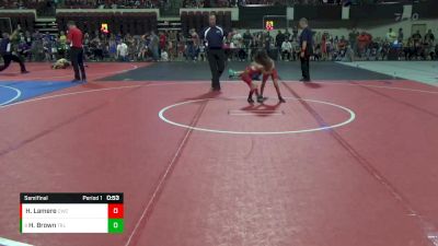 43 lbs Semifinal - Hattie Brown, Team Real Life vs Hope Lamere, Conrad Wrestling Club