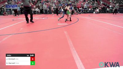 64 lbs Rr Rnd 1 - Jaxson Kimball, Wichita Blue Knights vs Kyson Barnett, Twin Hills