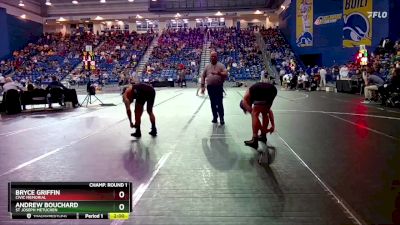 165 lbs Champ. Round 1 - Andrew Bouchard, St Joseph Metuchen vs BRYCE GRIFFIN, Civic Memorial