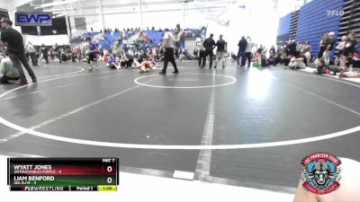 84 lbs Placement (4 Team) - Wyatt Jones, Untouchables Purple vs Liam Benford, SEK Elite