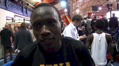 Lenny Korir runs 1319 in 5k at Millrose Games 2012