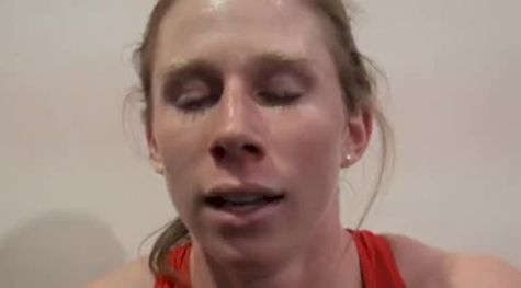 Phoebe Wright after 800 meters Millrose Games 2012