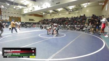 106 lbs Quarterfinal - Reggie Fernandez, San Gorgonio vs Kaayden Vasquez, South Hills