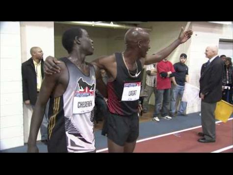 Bernard Lagat Victory Lap - Millrose Games 2012