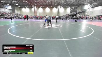 215 lbs Cons. Round 5 - Gavin Barker, Grain Valley vs Devin Lacroix, Westmoore