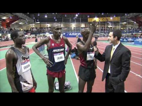 Bernard Lagat, Lawi Lalang, Edward Cheserek Interview - Millrose Games 2012