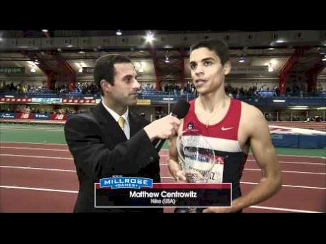 Matthew Centrowitz winner NYRR Wanamaker Mile broadcast interview