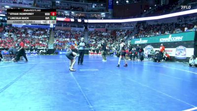 1A-106 lbs Champ. Round 2 - Ethan Humphrey, West Branch vs Lincoln Huck, Nashua-Plainfield