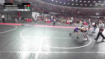 110 lbs Cons. Round 2 - Carson Lehman, Warrior Youth Wrestling vs Brecken Iverson, Boyceville