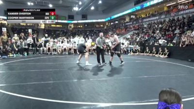 285 lbs Finals (1st & 3rd) - Cooper Martinson, Southeast Polk vs Xander Overton, Indianola