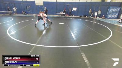 110 lbs Cons. Semi - Carson Weiler, WI vs Reid Nicklay, WI