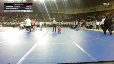 G5A-110 lbs Champ. Round 1 - Maylee Salinas, Bridge Creek-Girls vs Mckenzie Colbert, Ft. Gibson-Girls